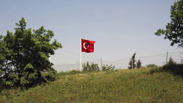 Gökyüzünde Türk Bayrağı — Stok fotoğraf