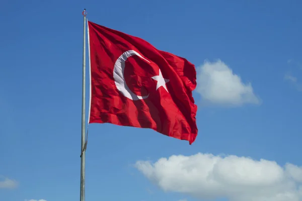 Turkish Flag Sky — Stock Photo, Image