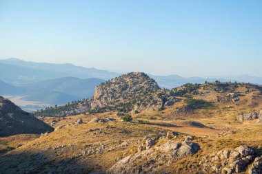 Nekropolis Hierapolis antik şehir manzaralı, fethiye, Muğla, Türkiye