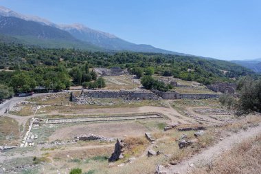 Nekropolis Hierapolis antik şehir manzaralı, fethiye, Muğla, Türkiye