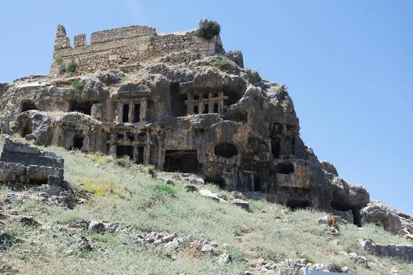 Nekropolis Hierapolis Ancient City View Fethiye Mugla Turkey — Stock Photo, Image