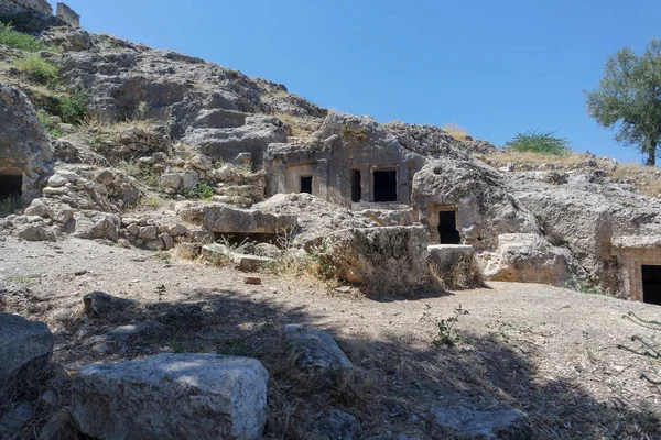 Nekropolis Hierapolis Antica Vista Sulla Città Fethiye Mugla Tacchino — Foto Stock
