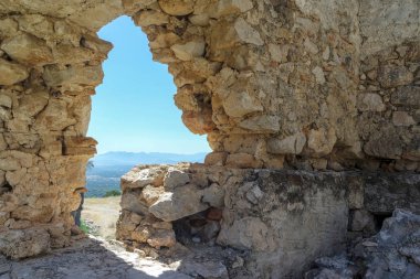Nekropolis Hierapolis antik şehir manzaralı, fethiye, Muğla, Türkiye