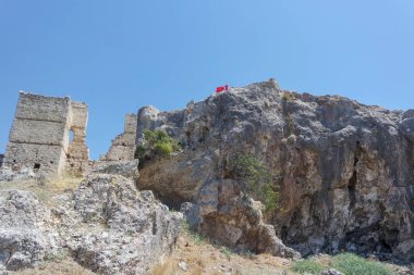 Nekropolis Hierapolis antik şehir manzaralı, fethiye, Muğla, Türkiye