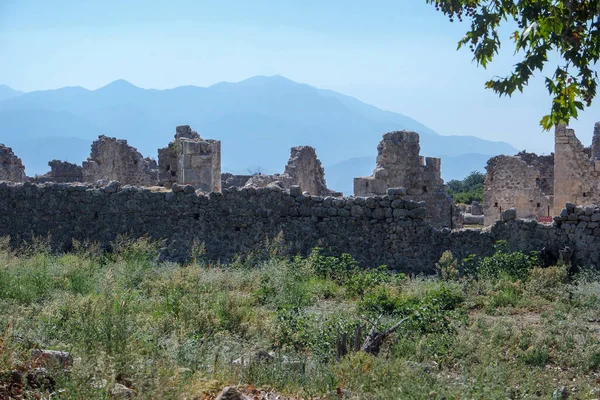 Nekropolis Hierapolis Antica Vista Sulla Città Fethiye Mugla Tacchino — Foto Stock