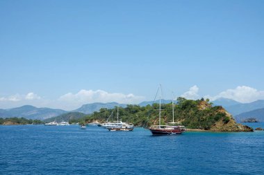 Fethiye, yat, muhteşem güzelliği deniz, ada, manzara, Muğla, Istanbul