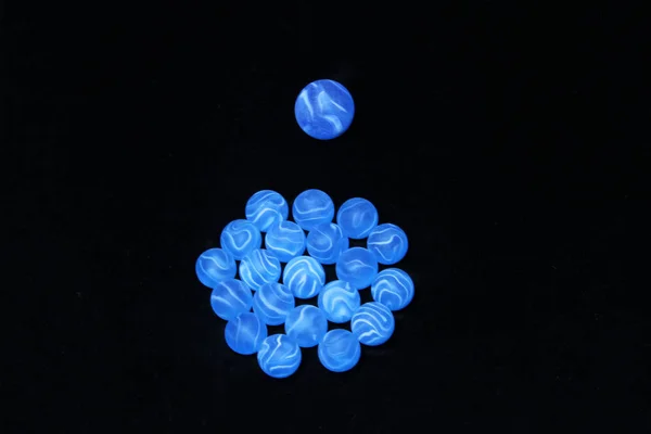 Geralmente Pequeno Brinquedo Esférico Feito Vidro Argila Aço Plástico Ágata — Fotografia de Stock