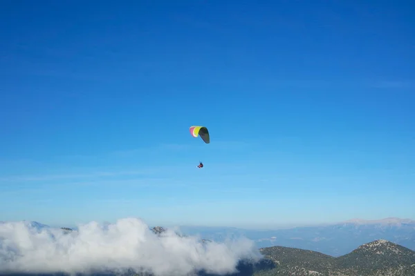 Babadag Parapente Com Magnífica Vista Fethiye Oludeniz Turquia — Fotografia de Stock