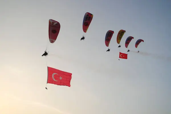 Babadag Parapendio Con Magnifica Vista Fethiye Oludeniz Turchia — Foto Stock