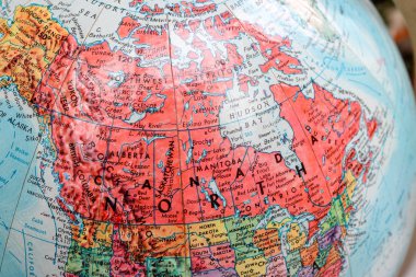 Eski Baskı Haritası, karasal küre, Kanada