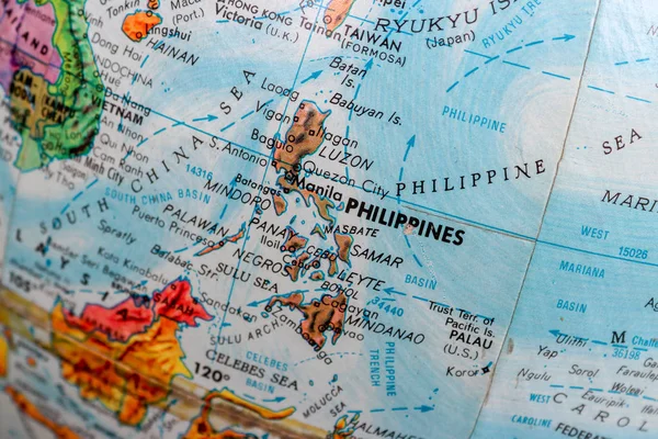 Eski Baskı Haritası, karasal küre, Filipinler, Asya