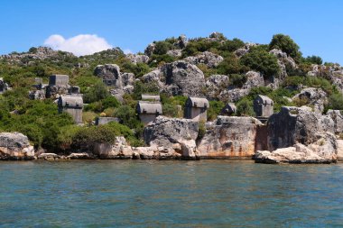 Kekova nerede Dolkisthe Antik Şehir batık batıklar 2 yüzyılda depremler tarafından tahrip edildi, Tukey