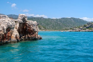 Kekova nerede Dolkisthe Antik Şehir batık batıklar 2 yüzyılda depremler tarafından tahrip edildi, Tukey