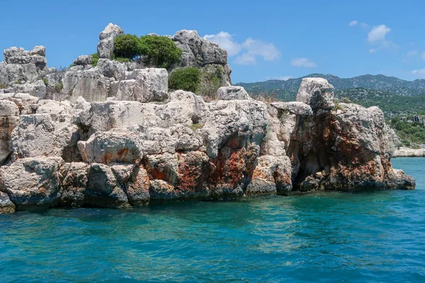 Κέκοβα Όπου Βυθισμένα Ναυάγια Της Αντίκα Πόλης Ντολκίδα Που Καταστράφηκε — Φωτογραφία Αρχείου