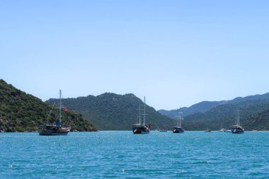 Kekova, Türkiye'de denizdeyken zevk yatlar