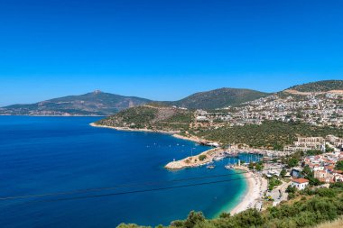 Marina, Göcek, Fethiye, Türkiye havadan görünümü.