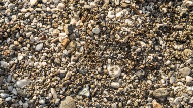 Arka plan için deniz kenarında çakıl taşları