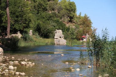 Olimpos, antik Lycia, Antalya, Türkiye 'nin en nemli liman kentlerinden biri.