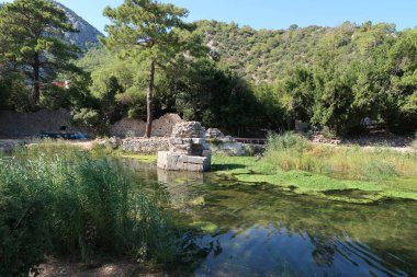 Olimpos, antik Lycia, Antalya, Türkiye 'nin en nemli liman kentlerinden biri.
