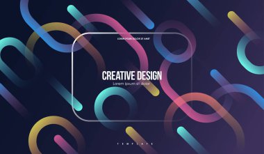 Renkli geometrik arka plan. Basit şekiller en az soyut şablonu. Web ve baskı için yaratıcı kompozisyon.