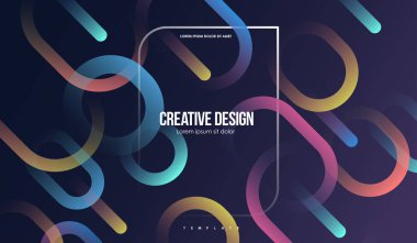 Renkli geometrik arka plan. Basit şekiller en az soyut şablonu. Web ve baskı için yaratıcı kompozisyon.