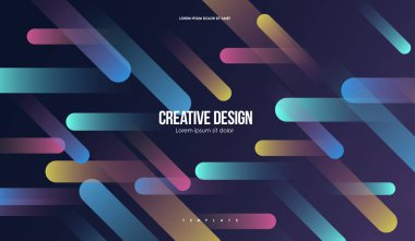 Renkli geometrik arka plan. Basit şekiller en az soyut şablonu. Web ve baskı için yaratıcı kompozisyon.