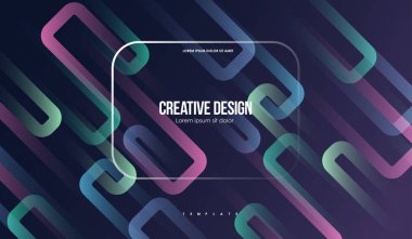 Renkli geometrik arka plan. Basit şekiller en az soyut şablonu. Web ve baskı için yaratıcı kompozisyon.