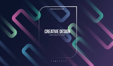 Renkli geometrik arka plan. Basit şekiller en az soyut şablonu. Web ve baskı için yaratıcı kompozisyon.