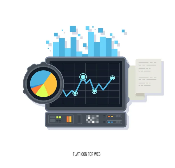 Data network management, Big data Machine Learning Algorithms. Abstract banner analysis of Information. — Stock Vector