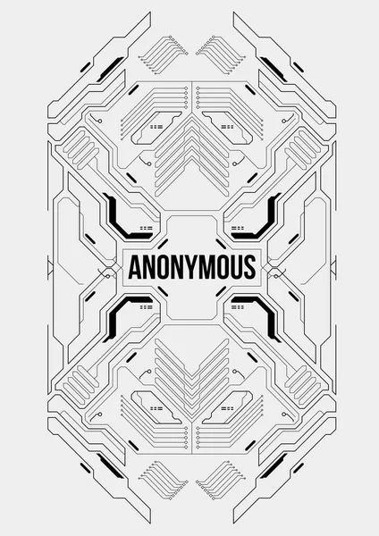Cyberpunk Futuristische Poster Retro Futuristische Poster Sjabloon Tech Abstracte Poster — Stockvector