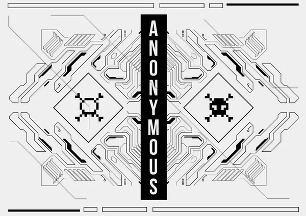 Cyberpunk fütüristik poster. Retro futuristik poster şablonu. Teknik soyut poster şablonu. Web ve baskı için modern el ilanı. kesmek, siber kültür, programlama ve sanal ortamlar.