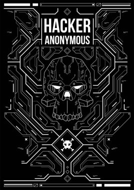 Cyberpunk fütüristik poster. Retro futuristik poster şablonu. Teknik soyut poster şablonu. Web ve baskı için modern el ilanı. kesmek, siber kültür, programlama ve sanal ortamlar.