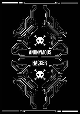 Cyberpunk fütüristik poster. Retro futuristik poster şablonu. Teknik soyut poster şablonu. Web ve baskı için modern el ilanı. kesmek, siber kültür, programlama ve sanal ortamlar.