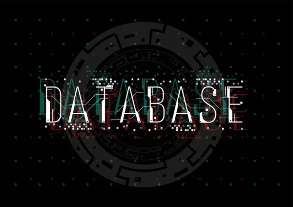 数据库概念布局, 带有用于打印和 web 的 Hud 元素。使用未来的用户界面元素进行刻字. — 图库矢量图片