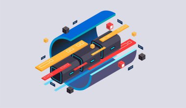 Biyometrik tasarım konsepti sanal gerçeklik ve artırılmış gerçeklik. yazılım geliştirme ve programlama. Büyük veri merkezi hesaplaması, kuantum bilgisayar biyometrik vektör teknolojisi