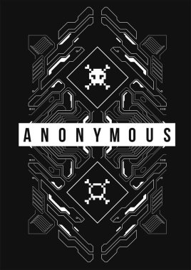 Cyberpunk fütüristik poster. Retro futuristik poster şablonu. Teknik soyut poster şablonu. Web ve baskı için modern el ilanı. kesmek, siber kültür, programlama ve sanal ortamlar.