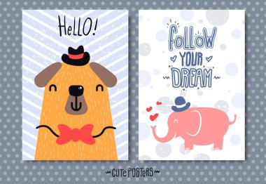 kreş için sevimli posterler. Sevimli kreş sanatı. Bebek için Dekor, Çocuk Duvar Sanatı, Baskı.