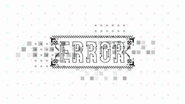 Hata. Baskı ve web için Hud elemanları ile Kavramsal Düzen. Fütüristik kullanıcı arabirimi elemanları ile yazı.