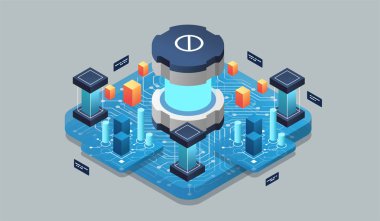 Biyometrik tasarım konsepti sanal gerçeklik ve artırılmış gerçeklik. yazılım geliştirme ve programlama. Büyük veri merkezi hesaplaması, kuantum bilgisayar biyometrik vektör teknolojisi