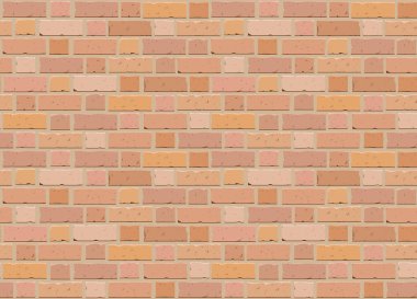 Tuğla duvar. Kırmızı tuğla bina seamless modeli. Vektör