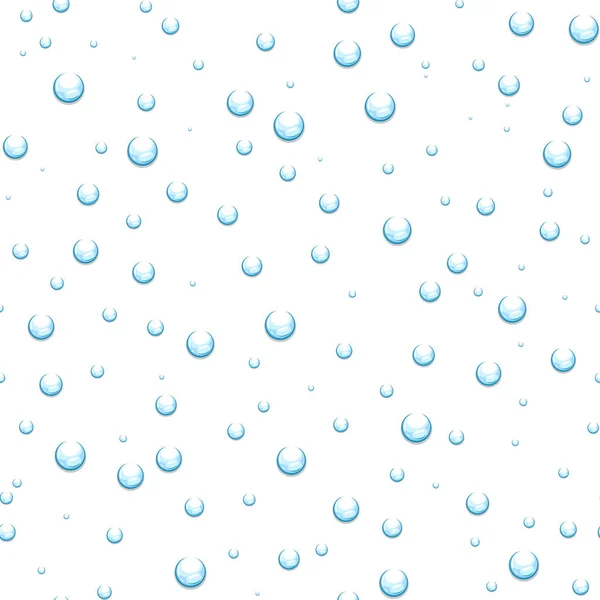 Water drops pattern. rain splash seamless vector illustration. — Stock Vector