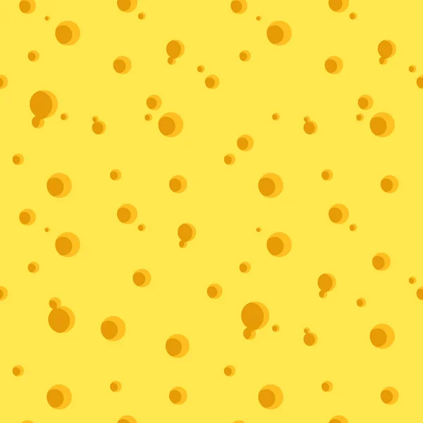 Queso con agujeros patrón sin costuras. Impresión textil. Ilustración vectorial . — Vector de stock