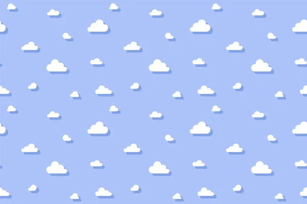 かわいい雲のテクスチャです。単純なパターン。ベクトル図. — ストックベクタ