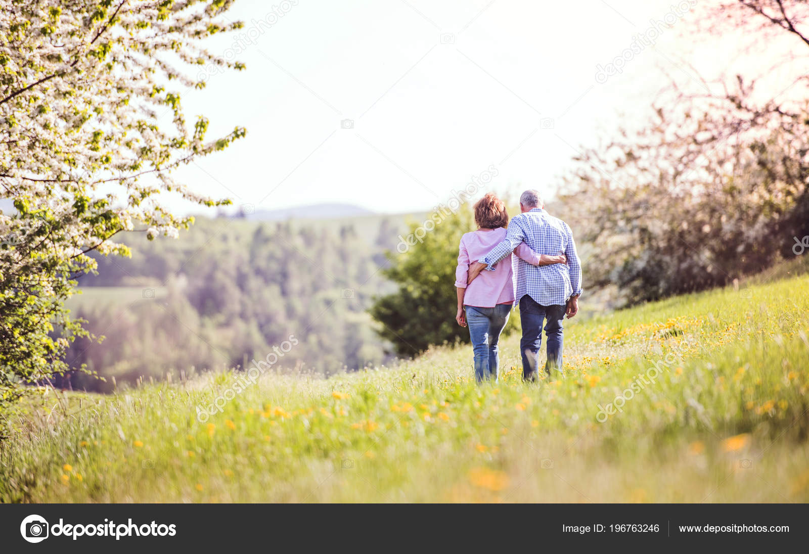 Senior Couple Walking Arm In Arm Outside In Spring Nature Stock Photo By C Halfpoint Senior Couple Walking Arm In Arm Outside In Spring Nature Stock Photo By C Halfpoint
