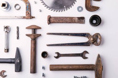 Babalar günü tebrik kartı kavramı. Düz yatıyordu. Kopya alanı.