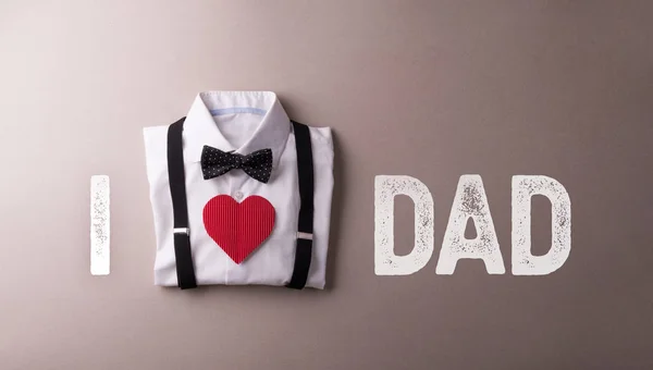 Fathers day concept de carte de vœux. Pose plate . — Photo