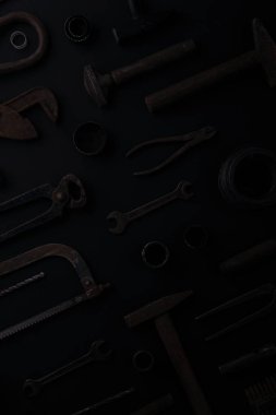 Babalar günü tebrik kartı kavramı. Düz yatıyordu. Kopya alanı.