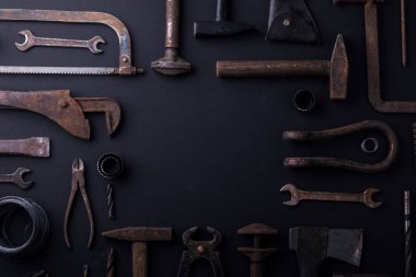 Babalar günü tebrik kartı kavramı. Düz yatıyordu. Kopya alanı.