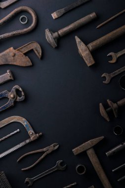 Babalar günü tebrik kartı kavramı. Düz yatıyordu. Kopya alanı.