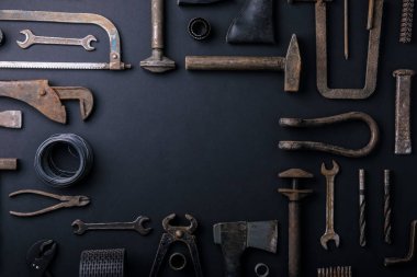 Babalar günü tebrik kartı kavramı. Düz yatıyordu. Kopya alanı.